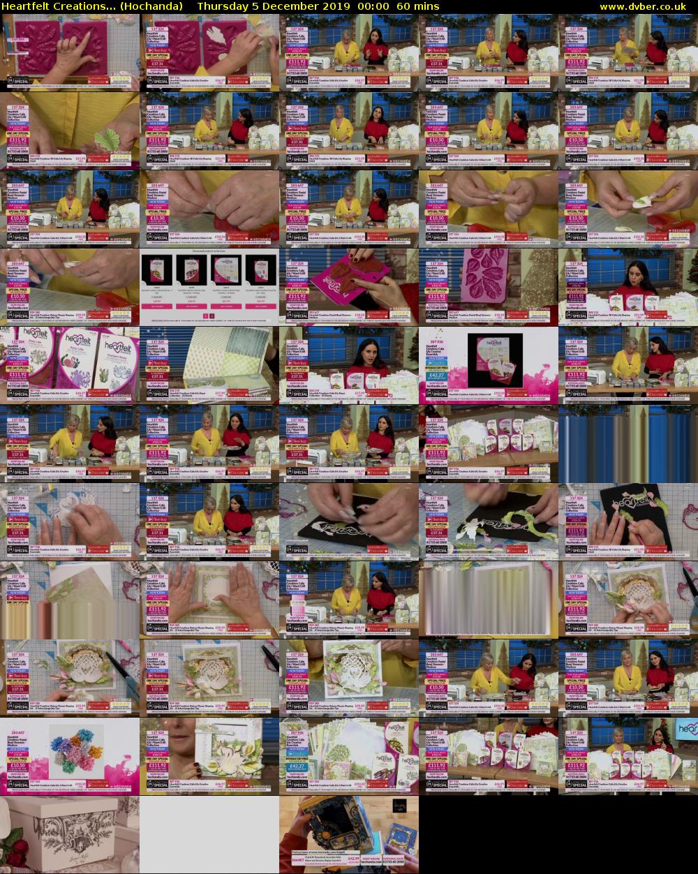 Heartfelt Creations... (Hochanda) Thursday 5 December 2019 00:00 - 01:00