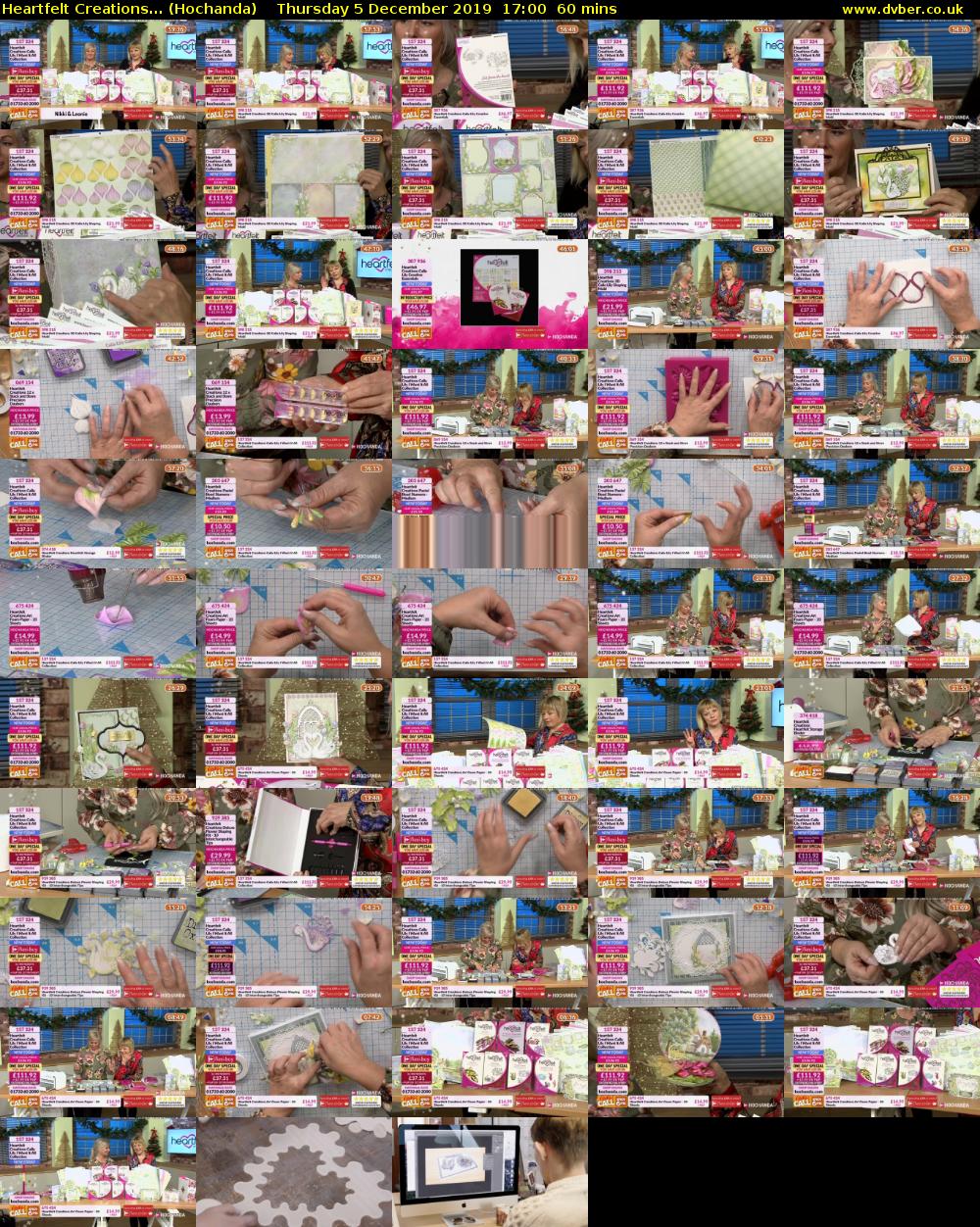 Heartfelt Creations... (Hochanda) Thursday 5 December 2019 17:00 - 18:00