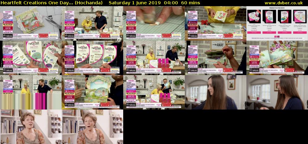 Heartfelt Creations One Day... (Hochanda) Saturday 1 June 2019 04:00 - 05:00