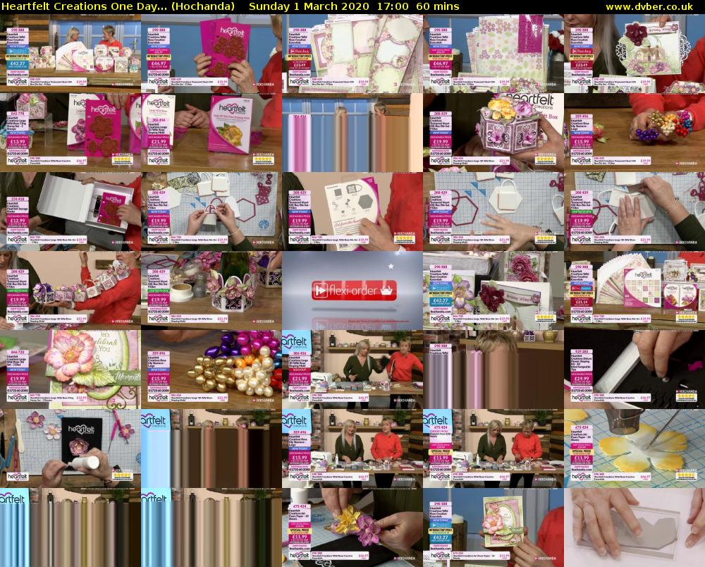 Heartfelt Creations One Day... (Hochanda) Sunday 1 March 2020 17:00 - 18:00