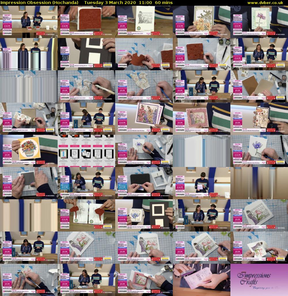 Impression Obsession (Hochanda) Tuesday 3 March 2020 11:00 - 12:00