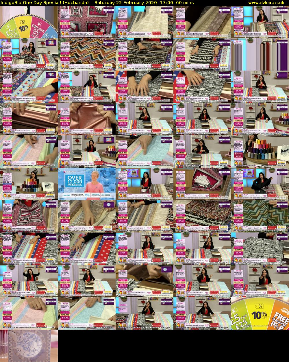 IndigoBlu One Day Special! (Hochanda) Saturday 22 February 2020 17:00 - 18:00