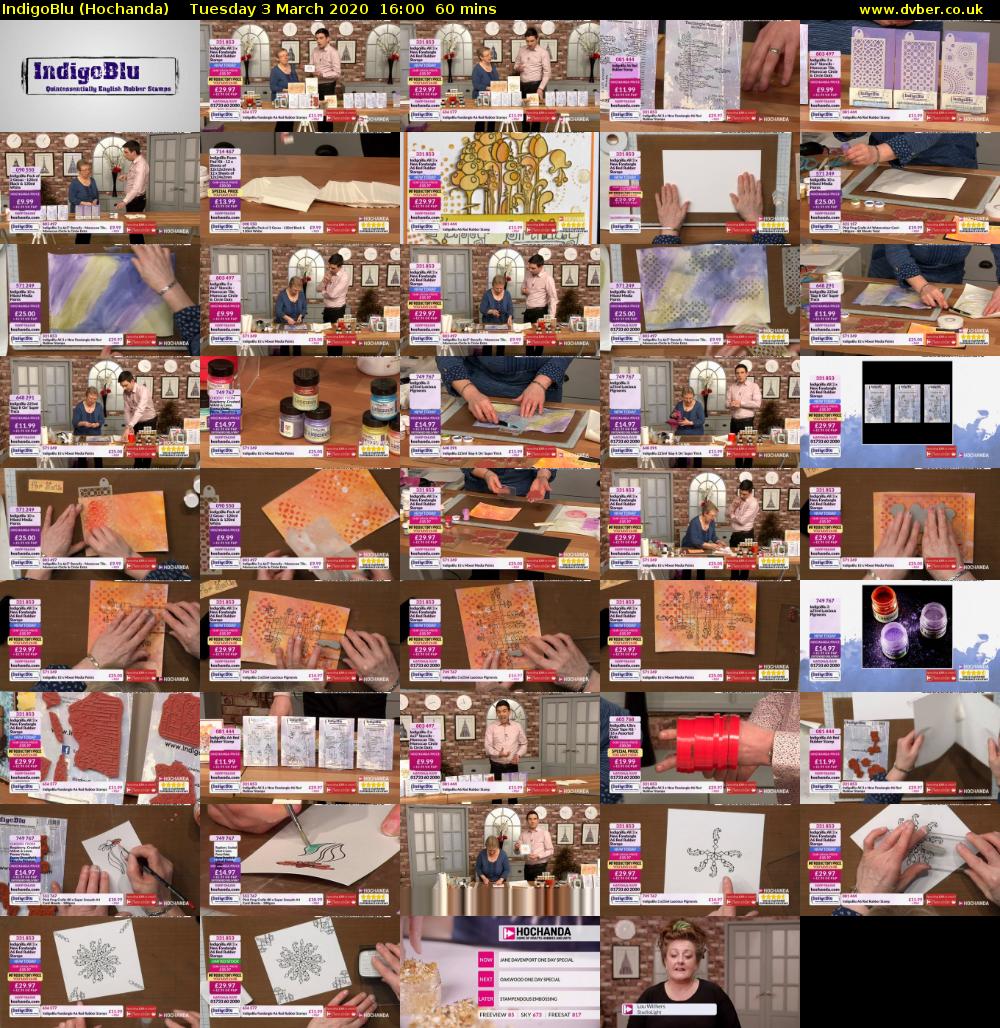 IndigoBlu (Hochanda) Tuesday 3 March 2020 16:00 - 17:00