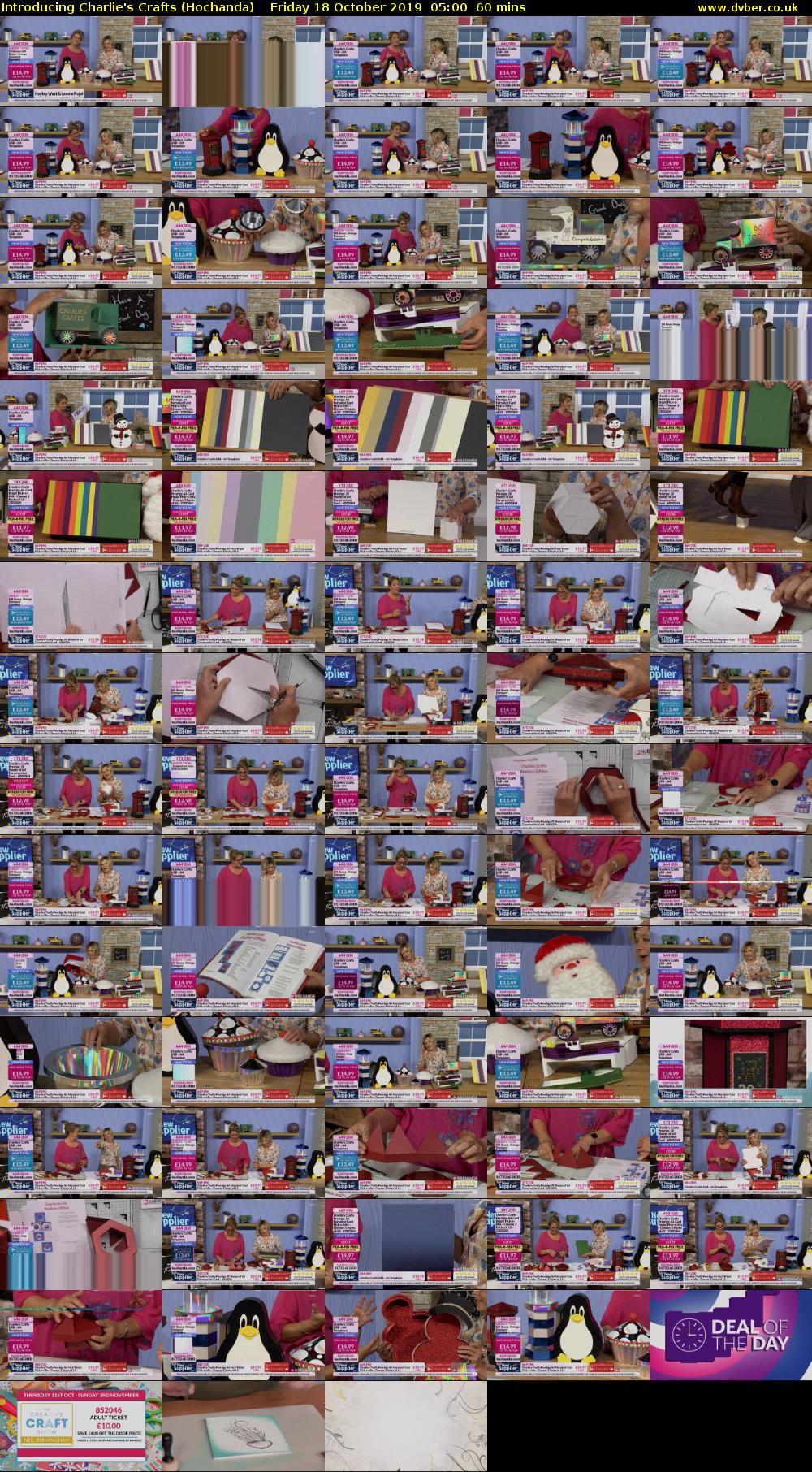 Introducing Charlie's Crafts (Hochanda) Friday 18 October 2019 05:00 - 06:00