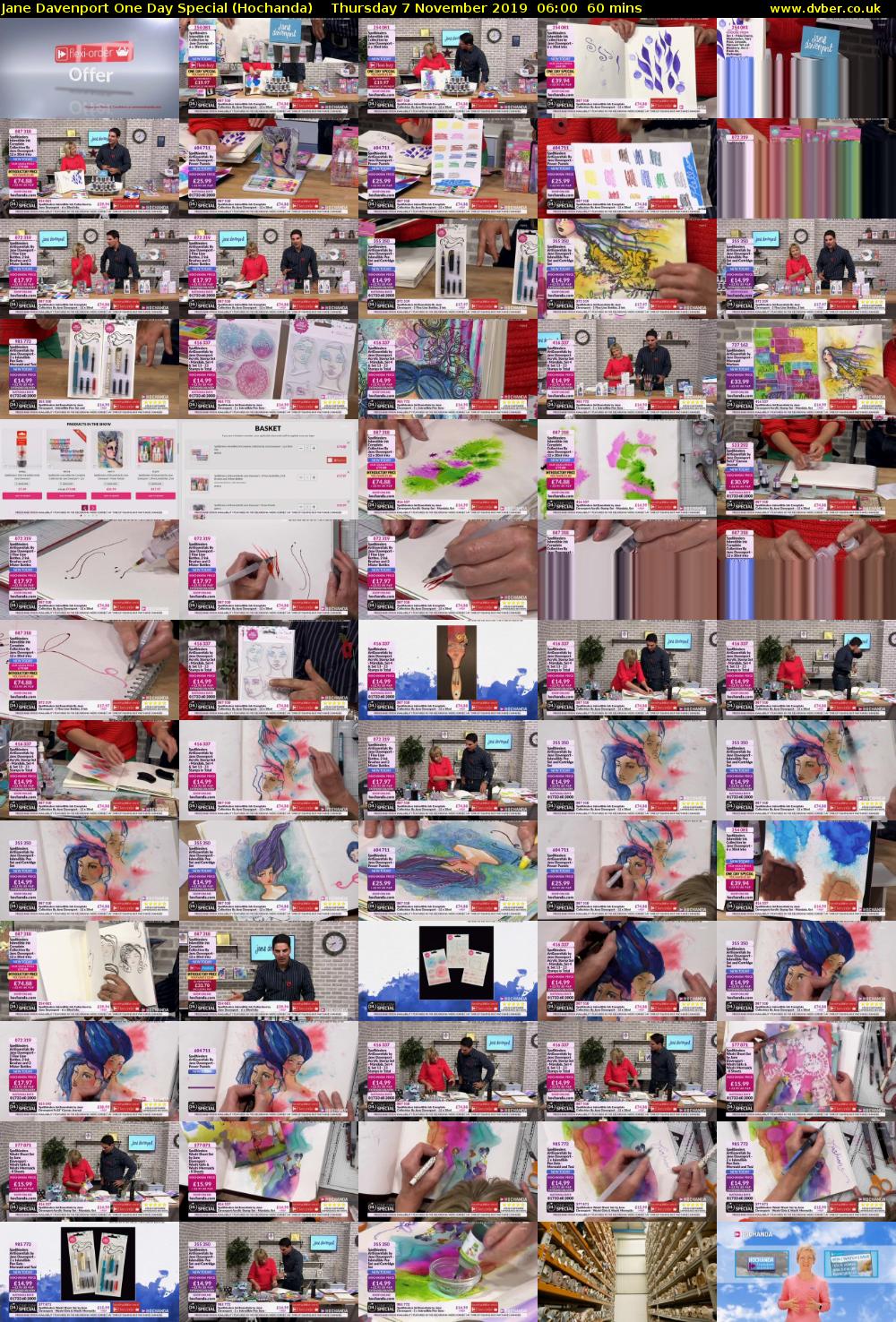 Jane Davenport One Day Special (Hochanda) Thursday 7 November 2019 06:00 - 07:00