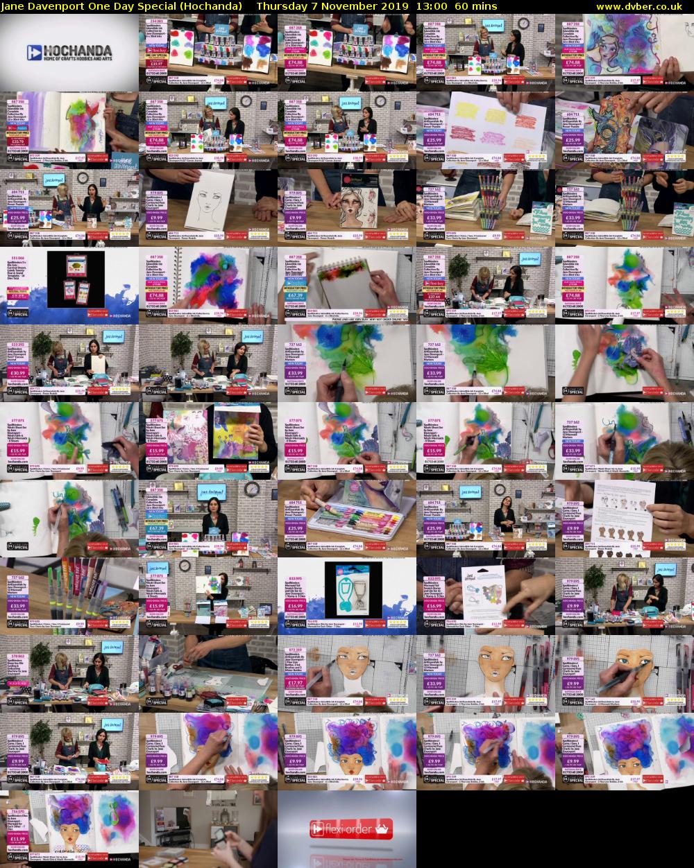 Jane Davenport One Day Special (Hochanda) Thursday 7 November 2019 13:00 - 14:00