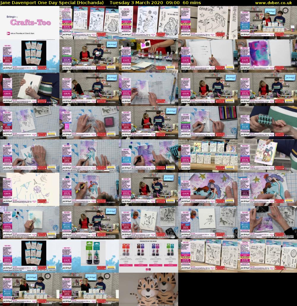 Jane Davenport One Day Special (Hochanda) Tuesday 3 March 2020 09:00 - 10:00