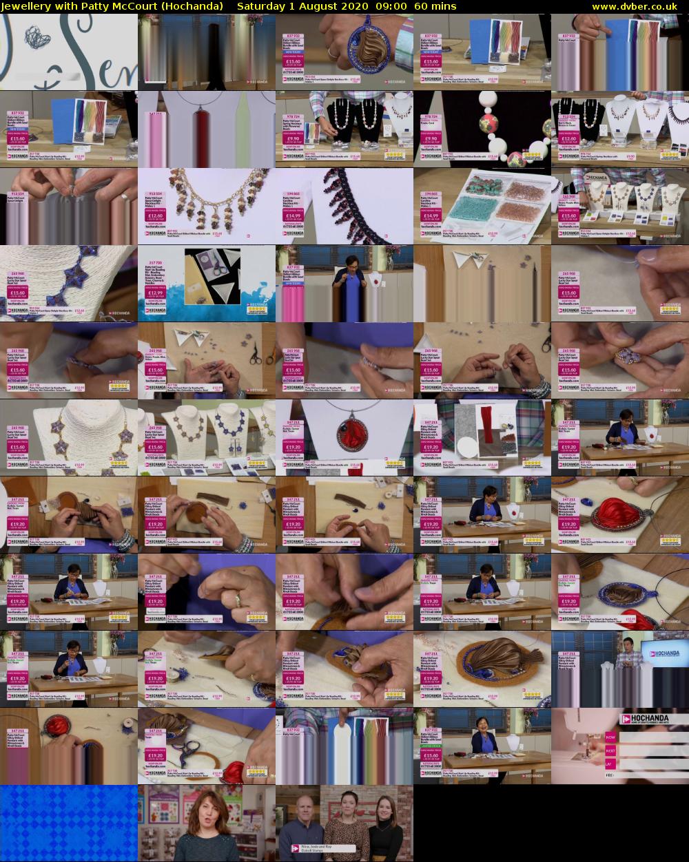 Jewellery with Patty McCourt (Hochanda) Saturday 1 August 2020 09:00 - 10:00