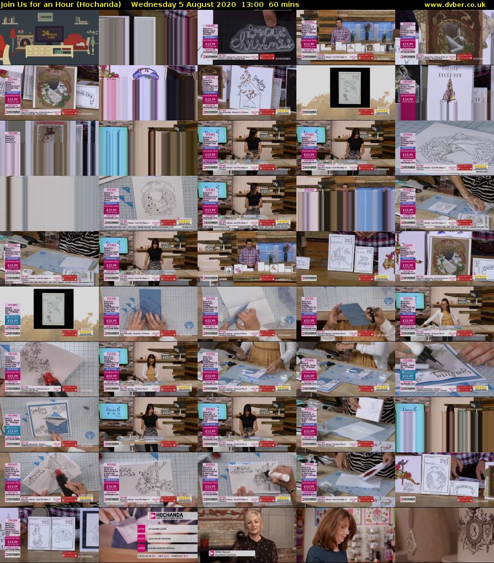 Join Us for an Hour (Hochanda) Wednesday 5 August 2020 13:00 - 14:00