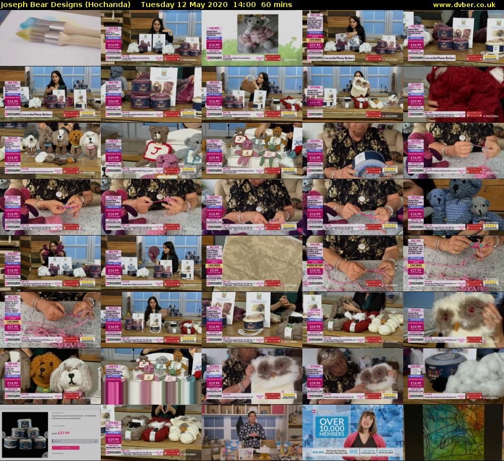 Joseph Bear Designs (Hochanda) Tuesday 12 May 2020 14:00 - 15:00
