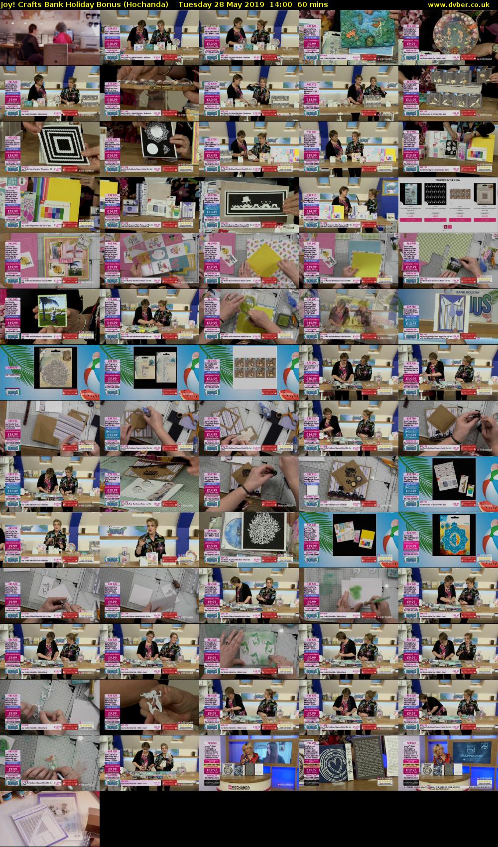Joy! Crafts Bank Holiday Bonus (Hochanda) Tuesday 28 May 2019 14:00 - 15:00