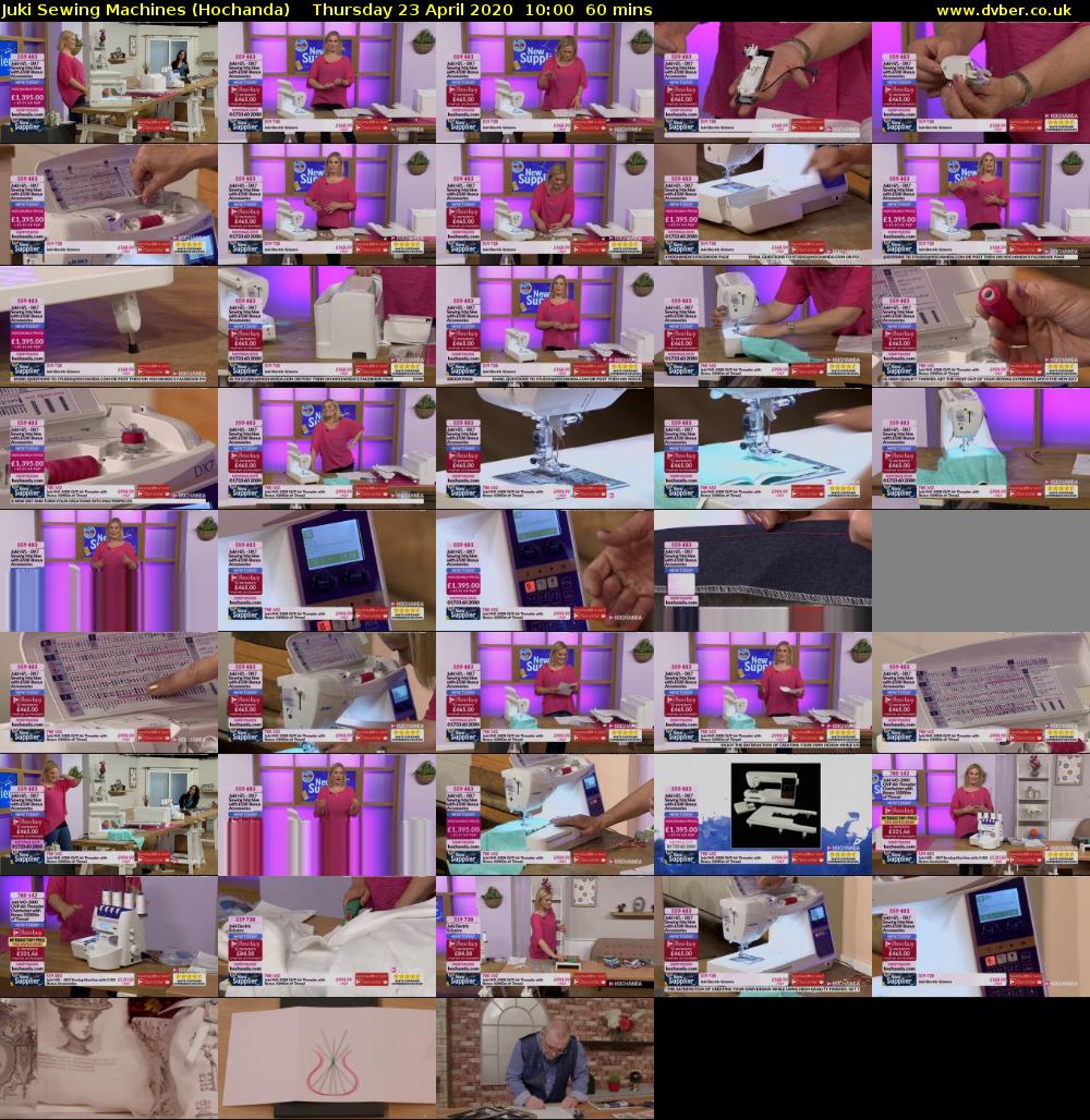 Juki Sewing Machines (Hochanda) Thursday 23 April 2020 10:00 - 11:00