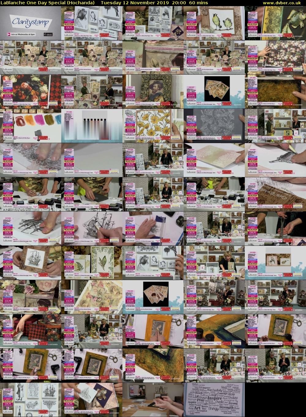 LaBlanche One Day Special (Hochanda) Tuesday 12 November 2019 20:00 - 21:00