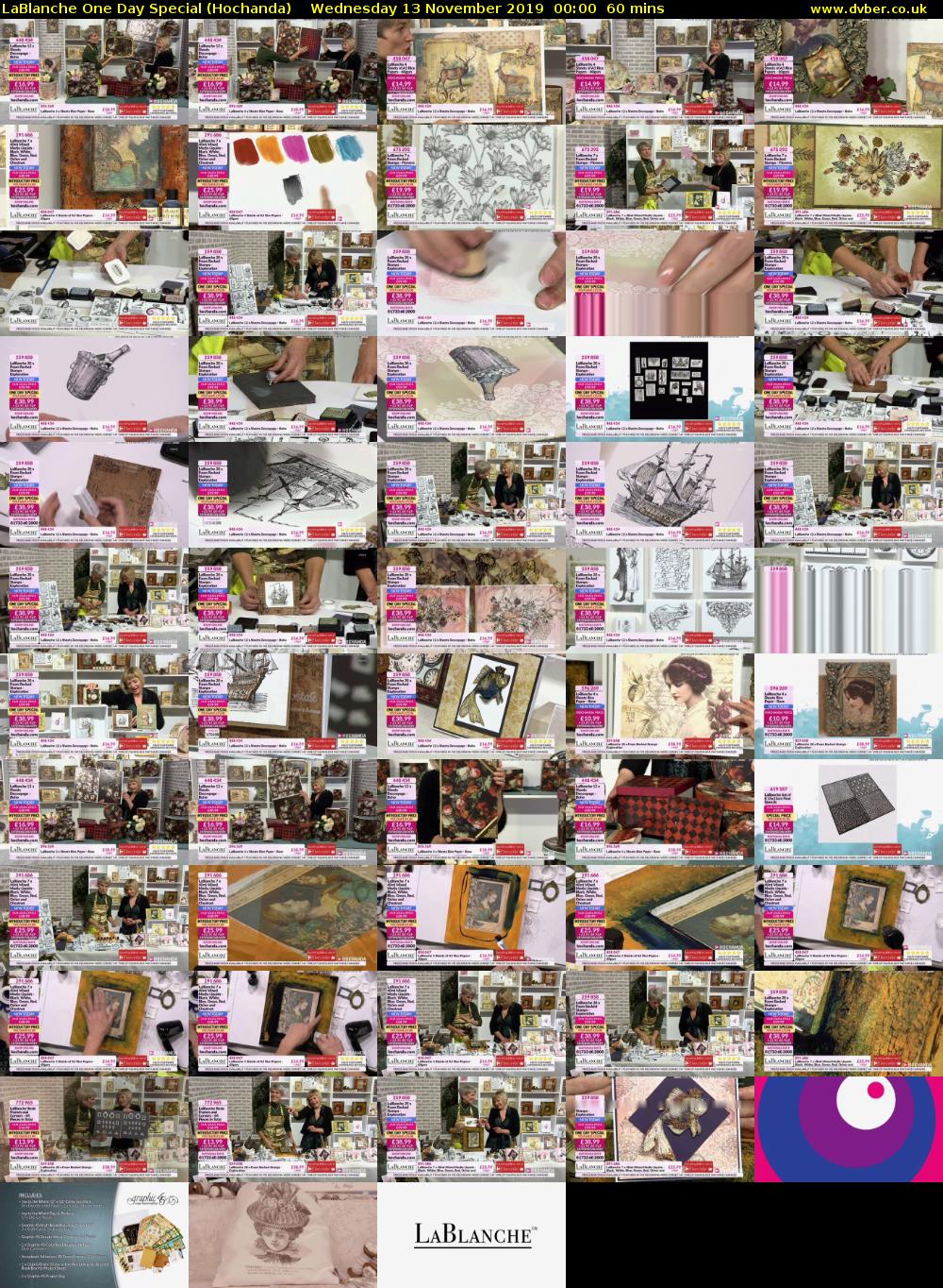 LaBlanche One Day Special (Hochanda) Wednesday 13 November 2019 00:00 - 01:00