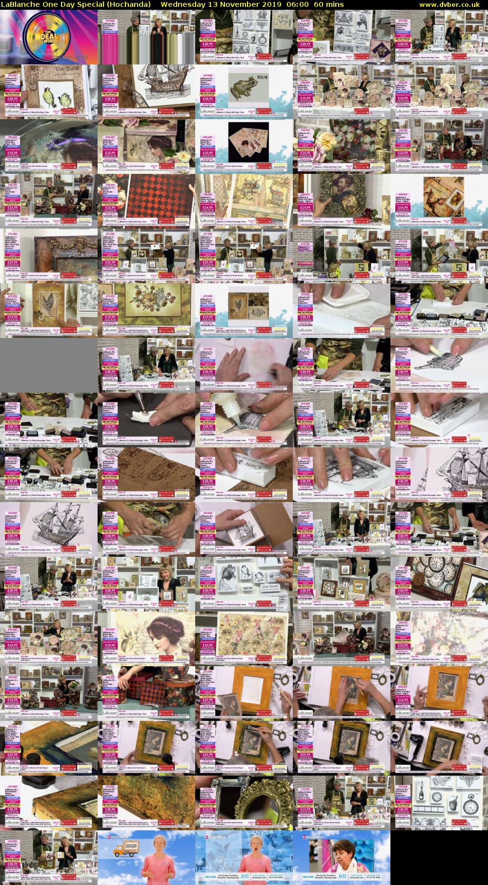 LaBlanche One Day Special (Hochanda) Wednesday 13 November 2019 06:00 - 07:00