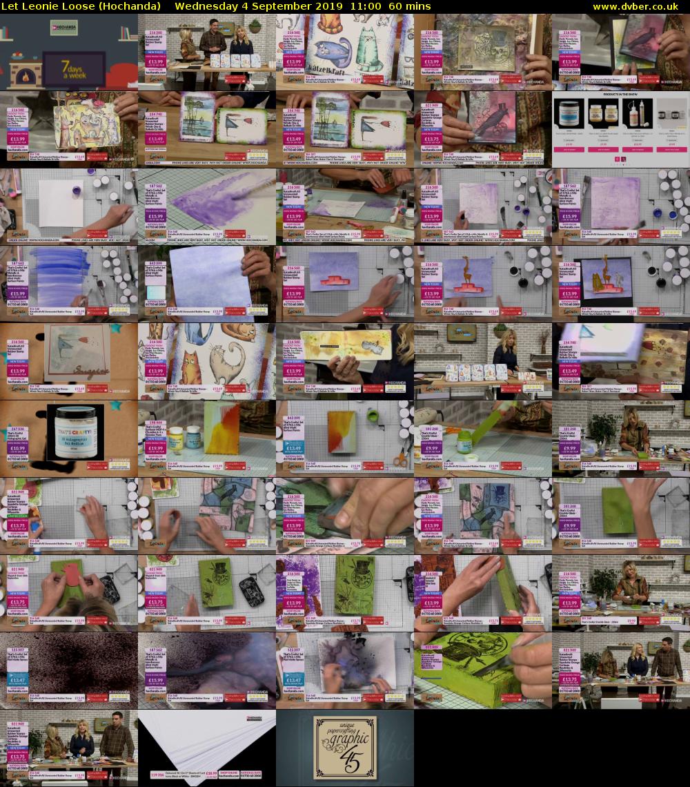 Let Leonie Loose (Hochanda) Wednesday 4 September 2019 11:00 - 12:00
