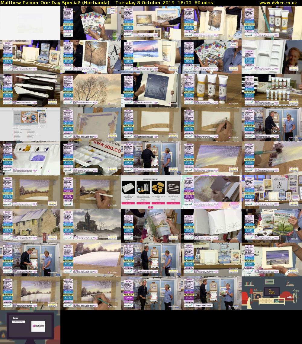 Matthew Palmer One Day Special! (Hochanda) Tuesday 8 October 2019 18:00 - 19:00