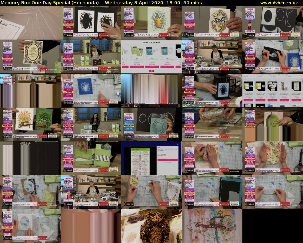 Memory Box One Day Special (Hochanda) Wednesday 8 April 2020 18:00 - 19:00