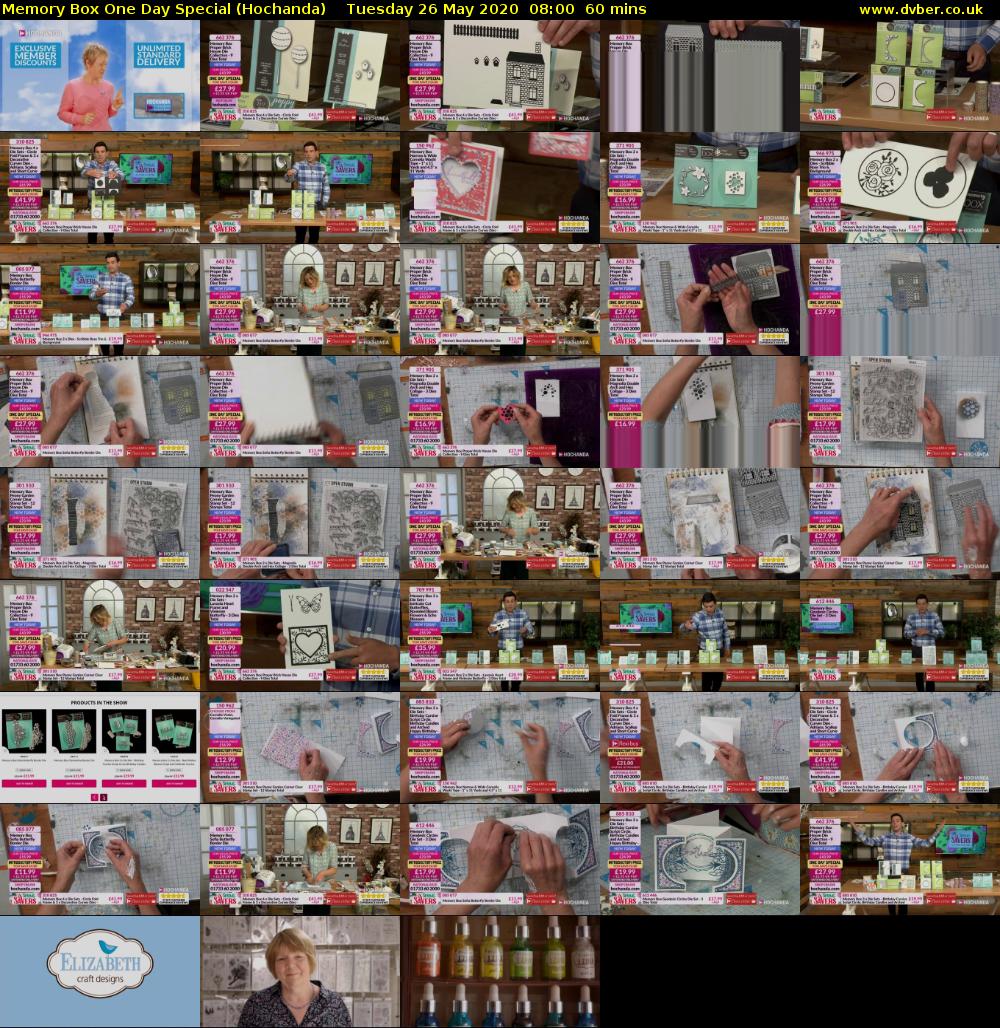 Memory Box One Day Special (Hochanda) Tuesday 26 May 2020 08:00 - 09:00