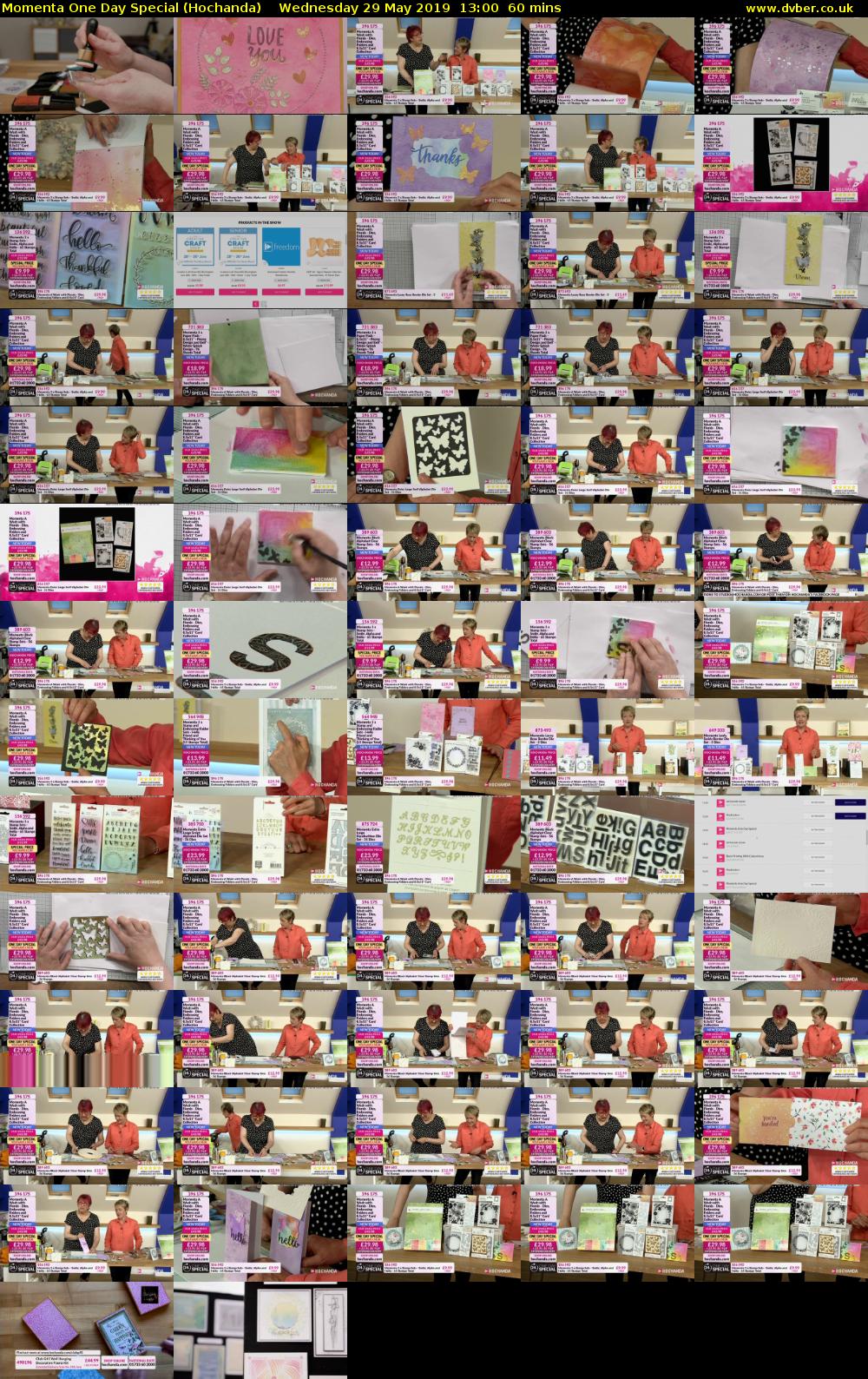 Momenta One Day Special (Hochanda) Wednesday 29 May 2019 13:00 - 14:00