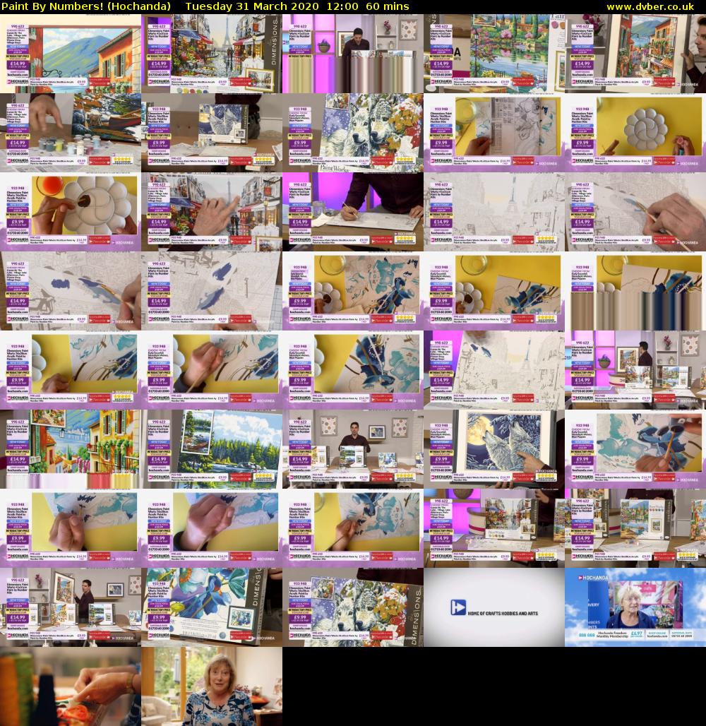 Paint By Numbers! (Hochanda) Tuesday 31 March 2020 12:00 - 13:00