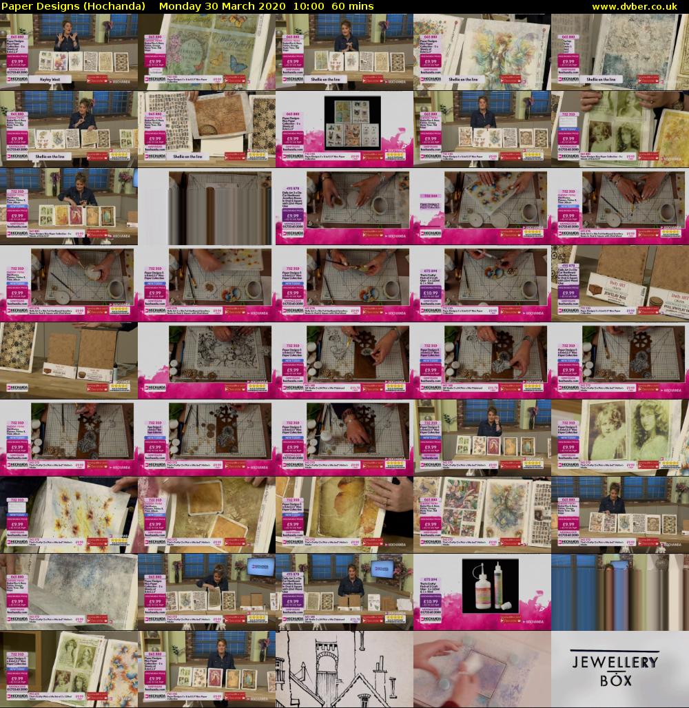 Paper Designs (Hochanda) Monday 30 March 2020 10:00 - 11:00