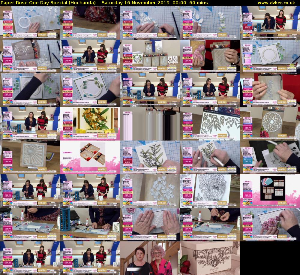 Paper Rose One Day Special (Hochanda) Saturday 16 November 2019 00:00 - 01:00