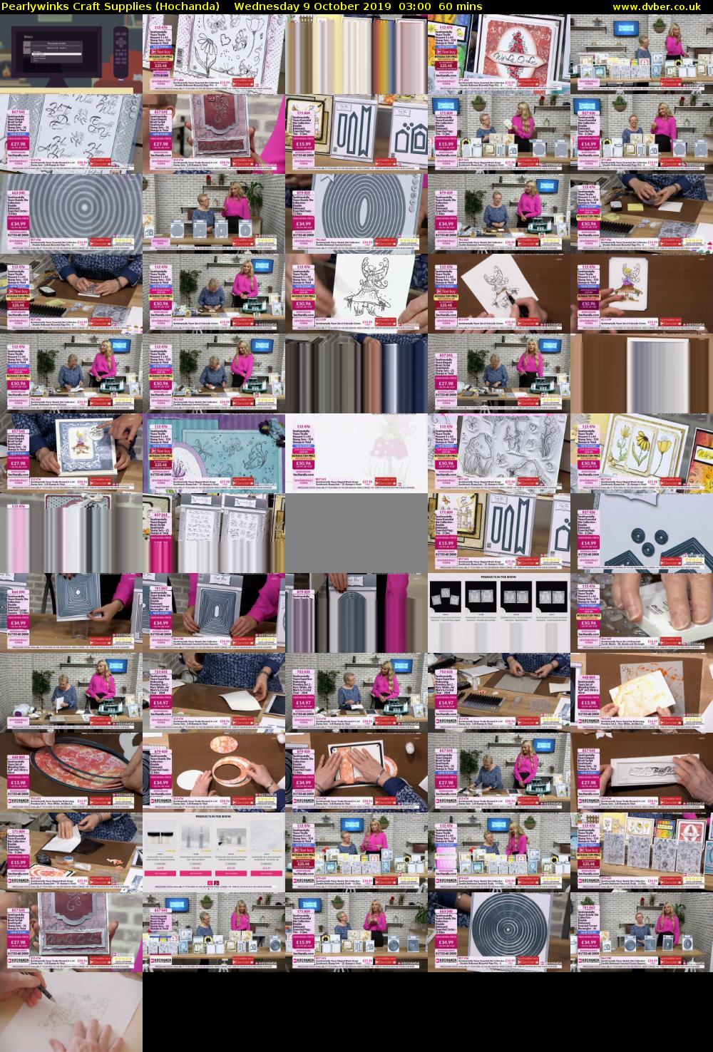 Pearlywinks Craft Supplies (Hochanda) Wednesday 9 October 2019 03:00 - 04:00