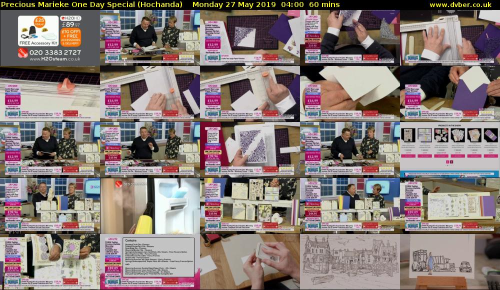 Precious Marieke One Day Special (Hochanda) Monday 27 May 2019 04:00 - 05:00