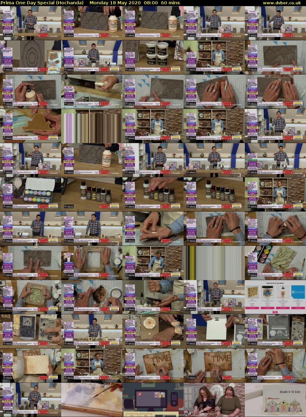 Prima One Day Special (Hochanda) Monday 18 May 2020 08:00 - 09:00