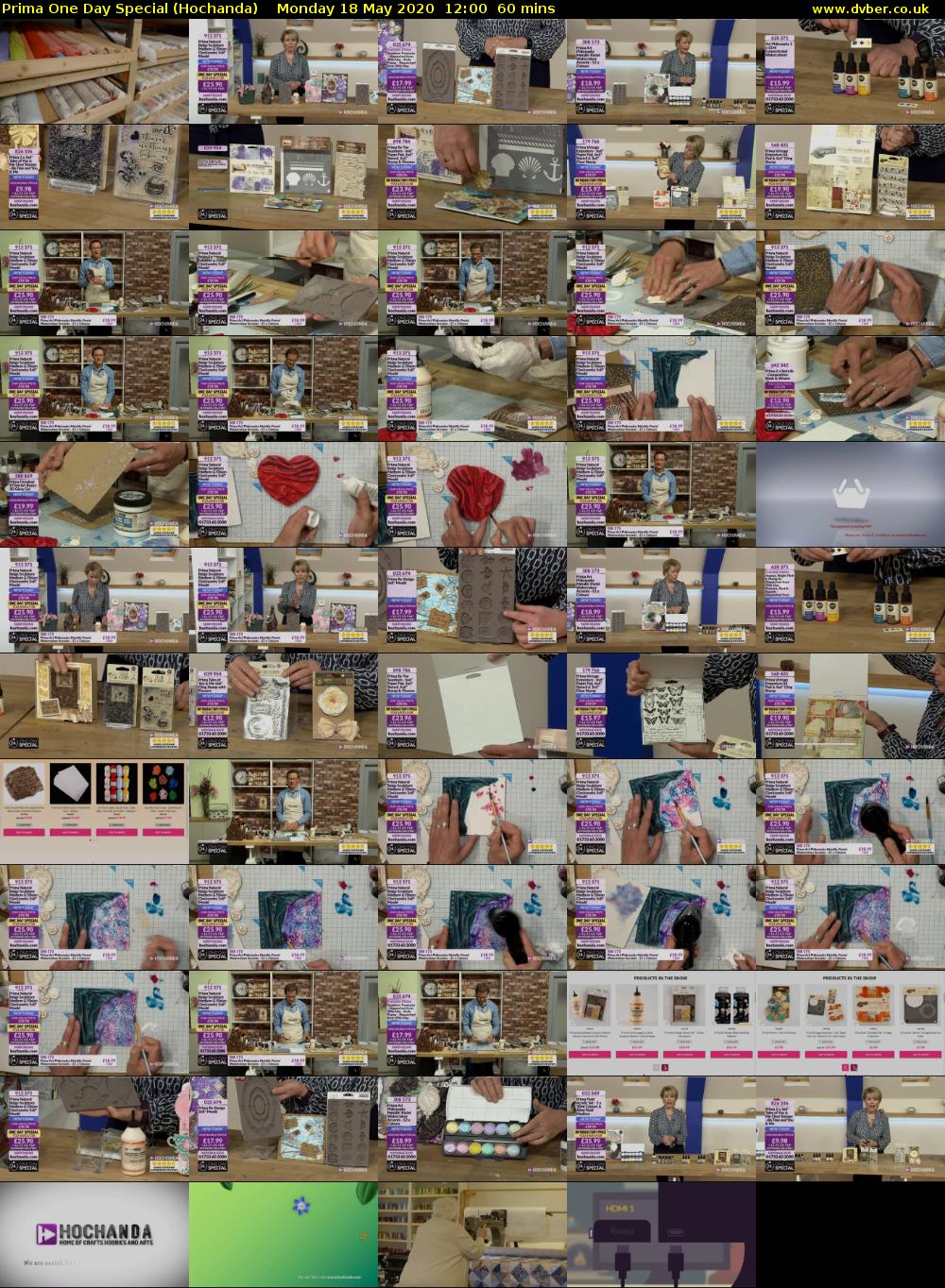 Prima One Day Special (Hochanda) Monday 18 May 2020 12:00 - 13:00