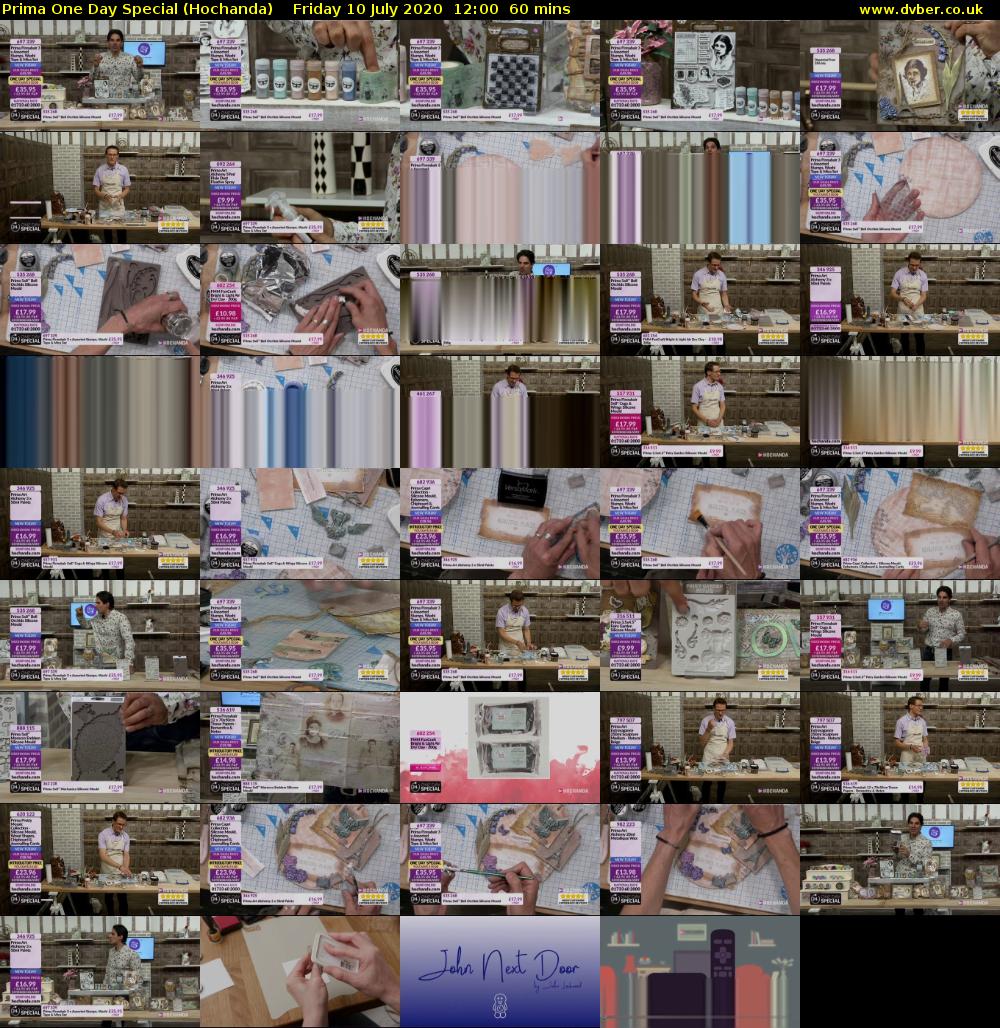 Prima One Day Special (Hochanda) Friday 10 July 2020 12:00 - 13:00