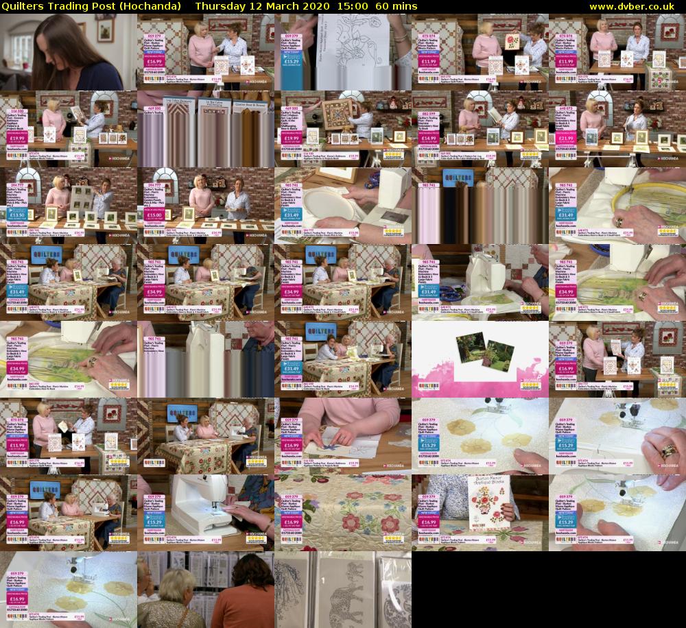 Quilters Trading Post (Hochanda) Thursday 12 March 2020 15:00 - 16:00