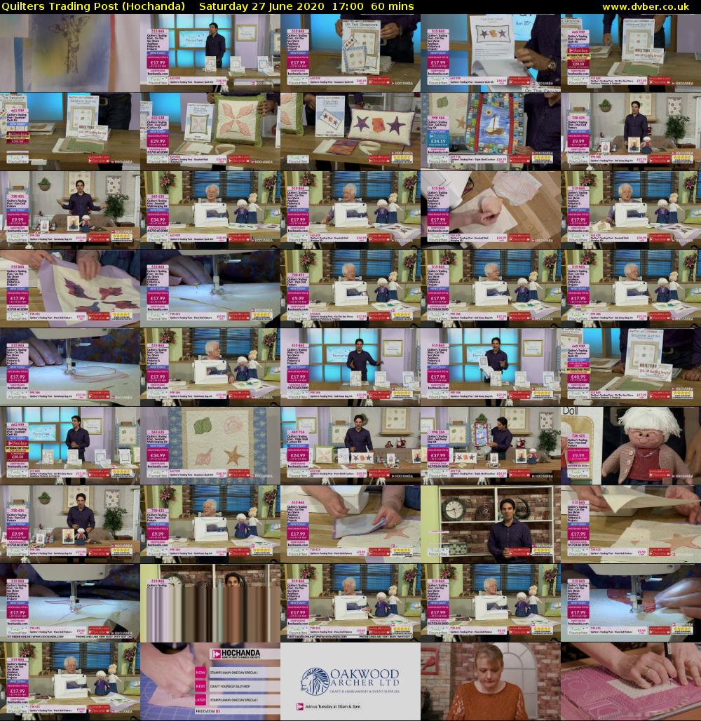 Quilters Trading Post (Hochanda) Saturday 27 June 2020 17:00 - 18:00