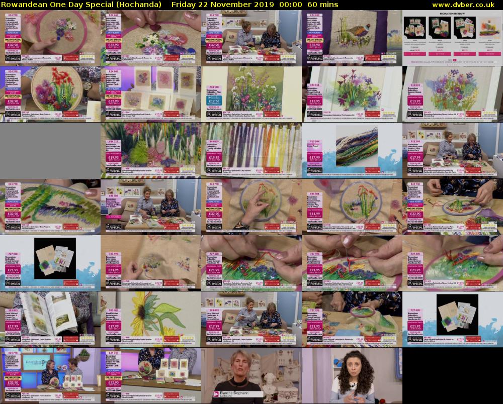 Rowandean One Day Special (Hochanda) Friday 22 November 2019 00:00 - 01:00