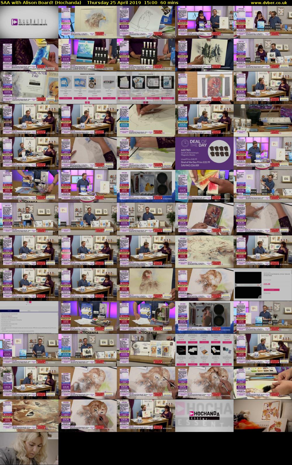 SAA with Alison Board! (Hochanda) Thursday 25 April 2019 15:00 - 16:00