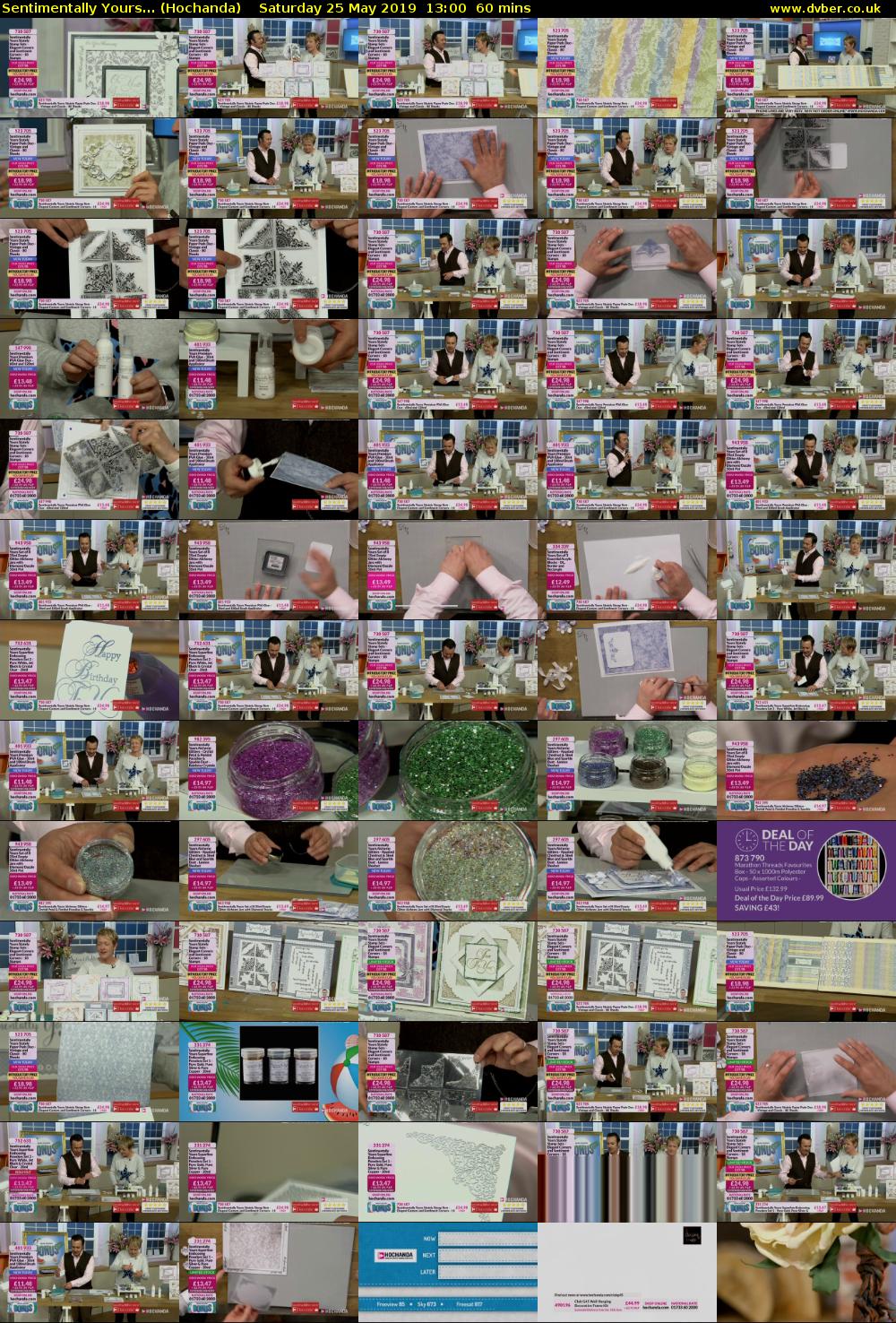 Sentimentally Yours... (Hochanda) Saturday 25 May 2019 13:00 - 14:00