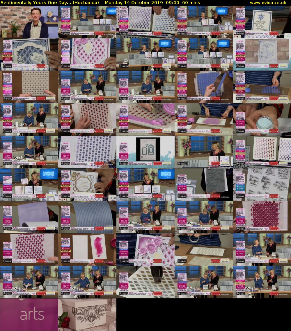 Sentimentally Yours One Day... (Hochanda) Monday 14 October 2019 09:00 - 10:00