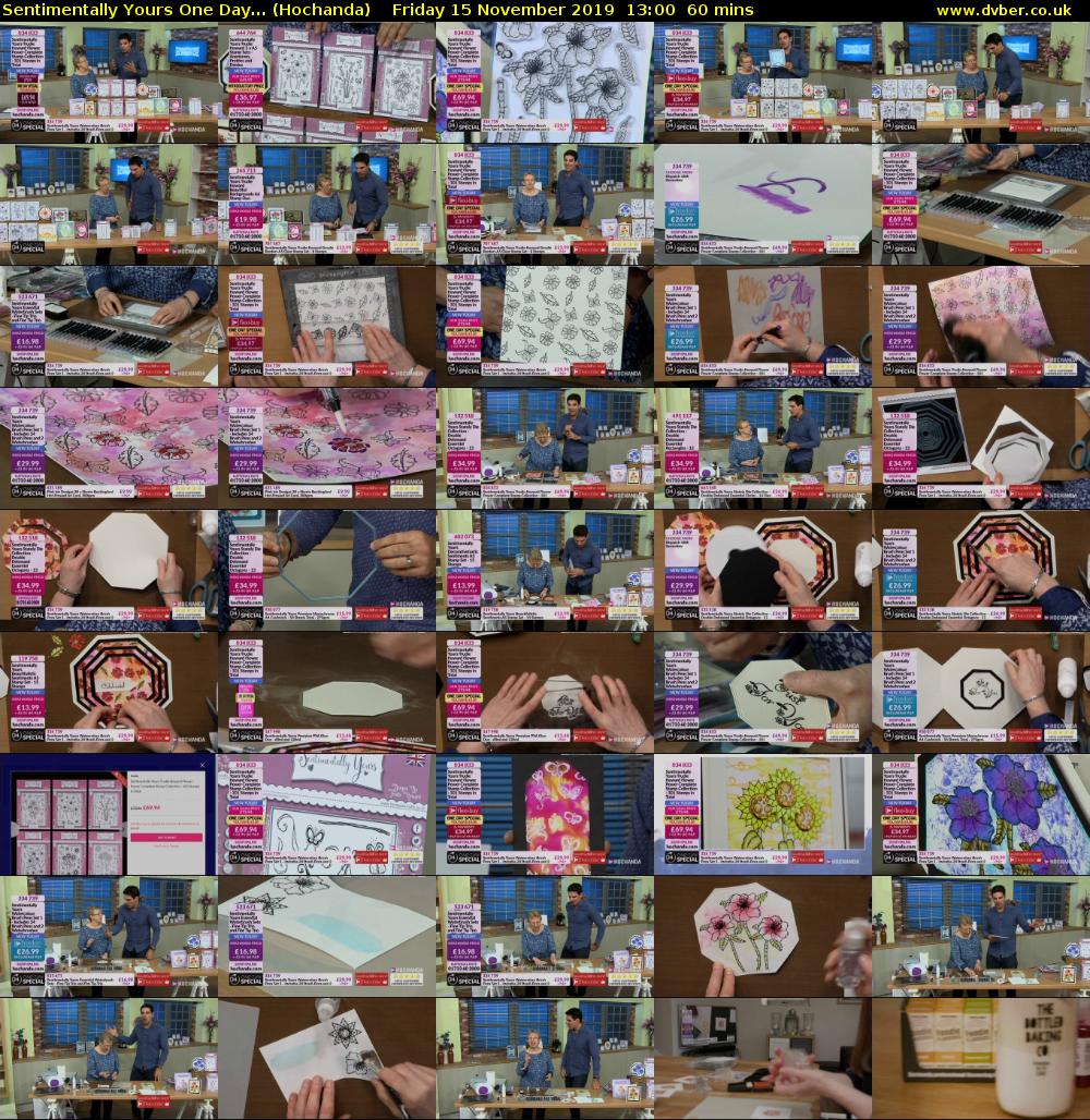 Sentimentally Yours One Day... (Hochanda) Friday 15 November 2019 13:00 - 14:00