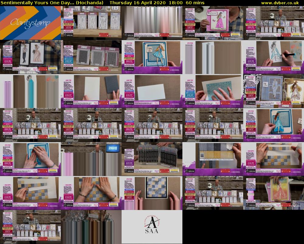 Sentimentally Yours One Day... (Hochanda) Thursday 16 April 2020 18:00 - 19:00