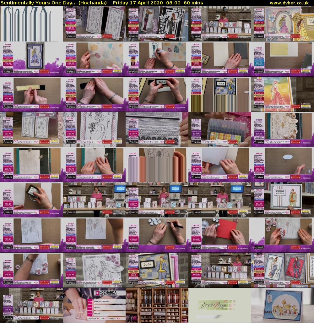 Sentimentally Yours One Day... (Hochanda) Friday 17 April 2020 08:00 - 09:00