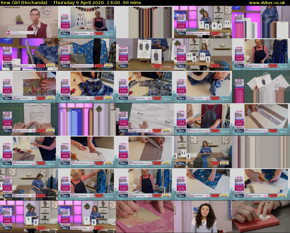 Sew Girl (Hochanda) Thursday 9 April 2020 13:00 - 14:00