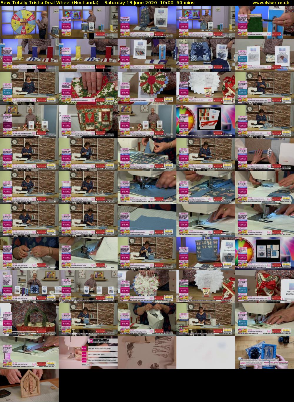 Sew Totally Trisha Deal Wheel (Hochanda) Saturday 13 June 2020 10:00 - 11:00