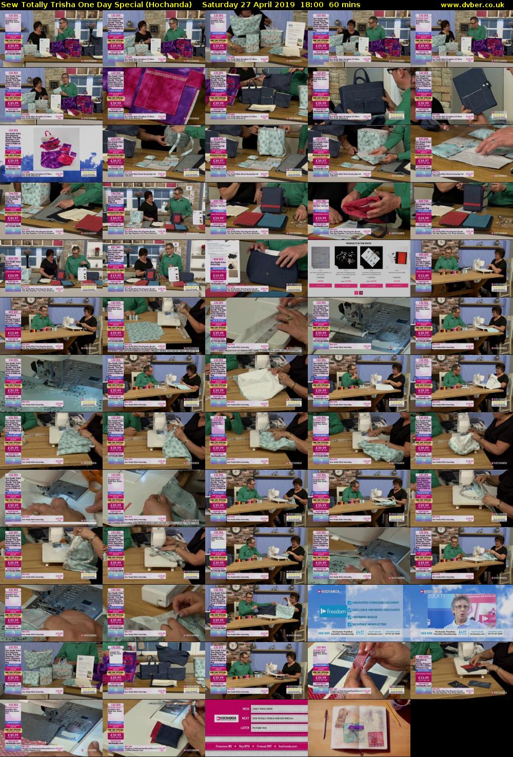 Sew Totally Trisha One Day Special (Hochanda) Saturday 27 April 2019 18:00 - 19:00