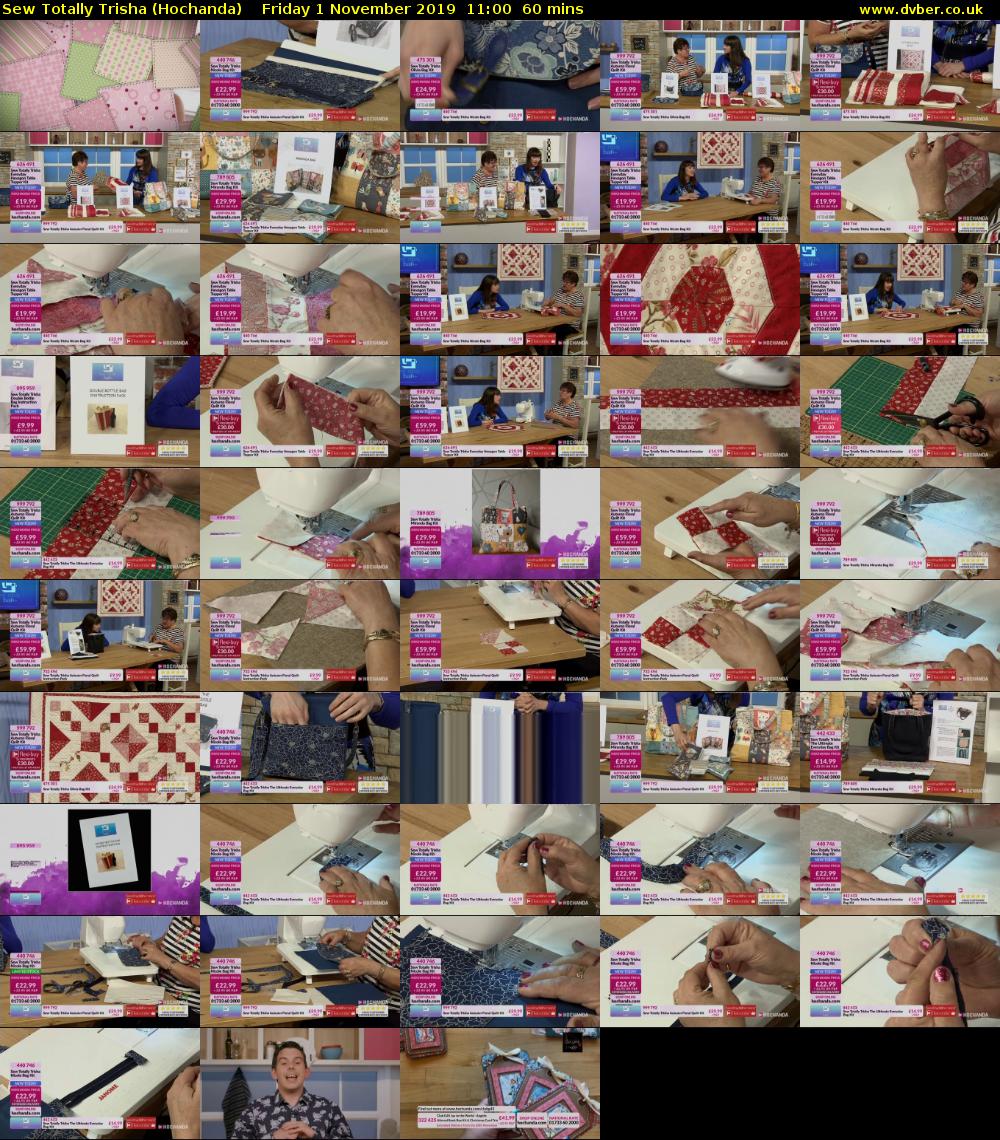 Sew Totally Trisha (Hochanda) Friday 1 November 2019 11:00 - 12:00