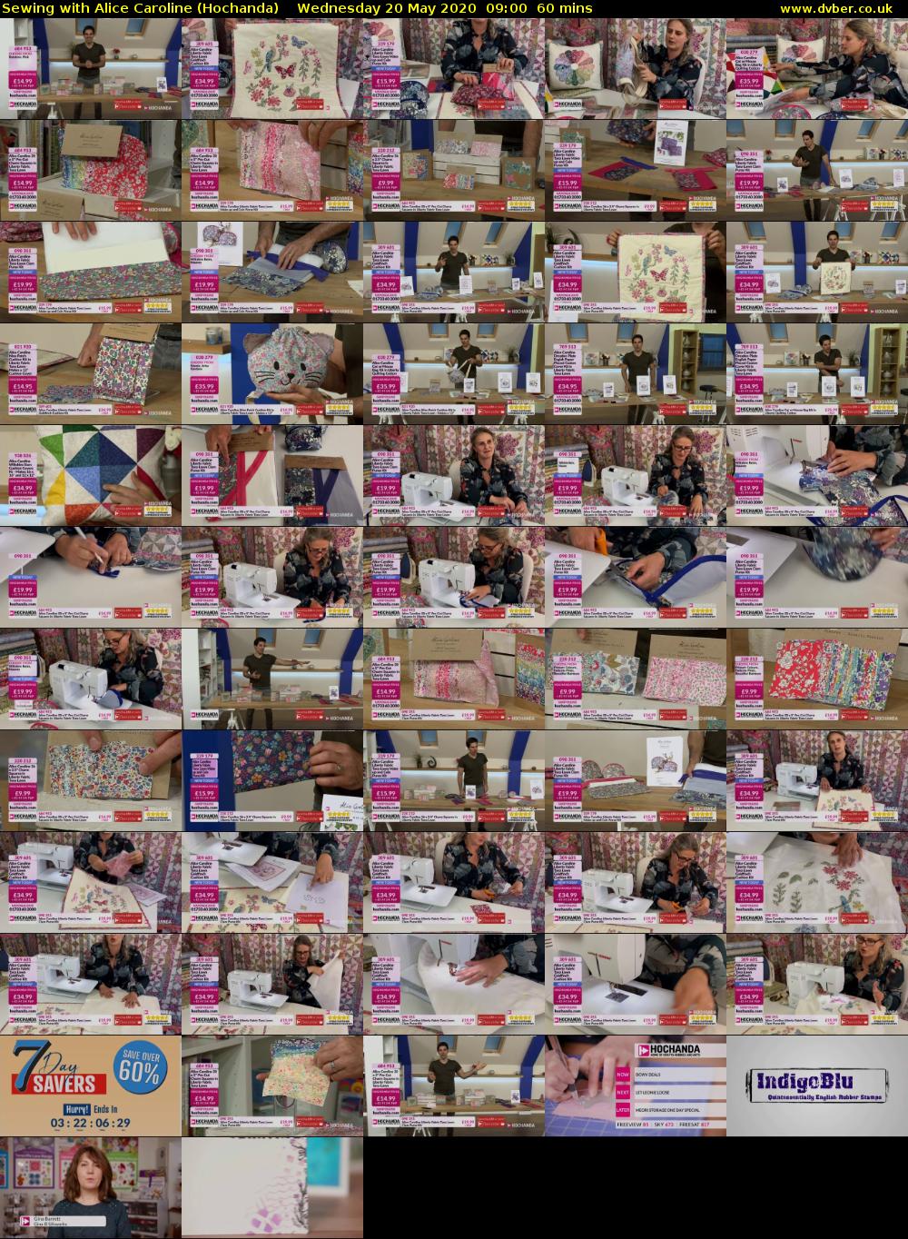 Sewing with Alice Caroline (Hochanda) Wednesday 20 May 2020 09:00 - 10:00