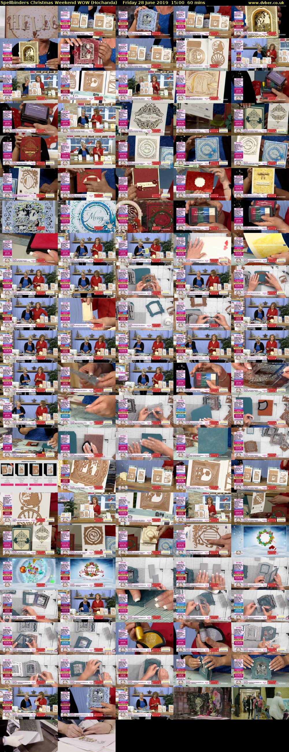 Spellbinders Christmas Weekend WOW (Hochanda) Friday 28 June 2019 15:00 - 16:00