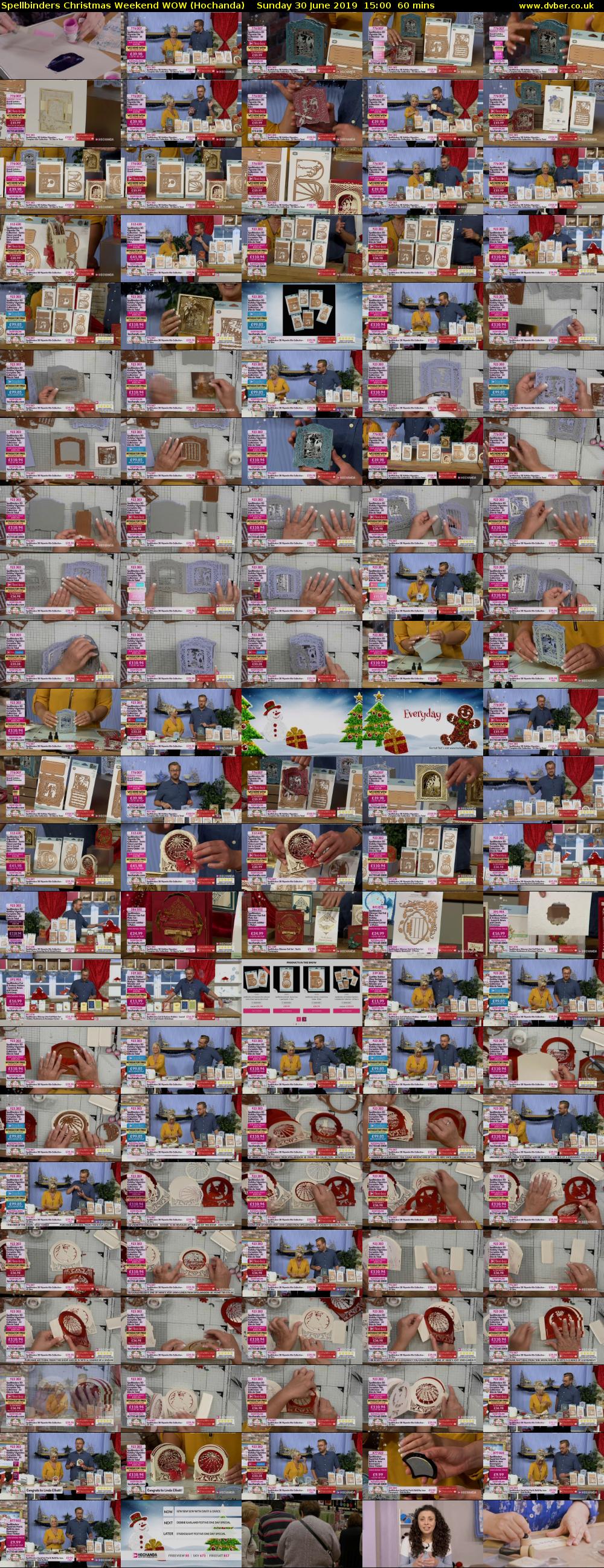 Spellbinders Christmas Weekend WOW (Hochanda) Sunday 30 June 2019 15:00 - 16:00