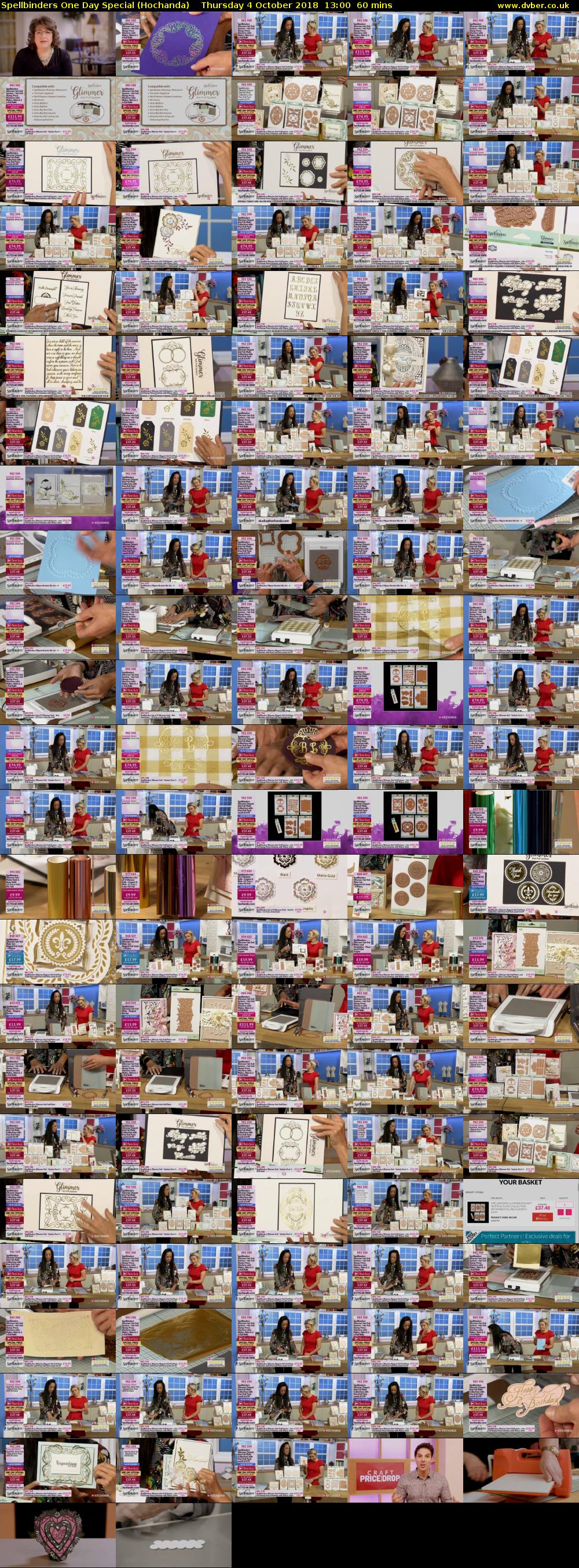 Spellbinders One Day Special (Hochanda) Thursday 4 October 2018 13:00 - 14:00