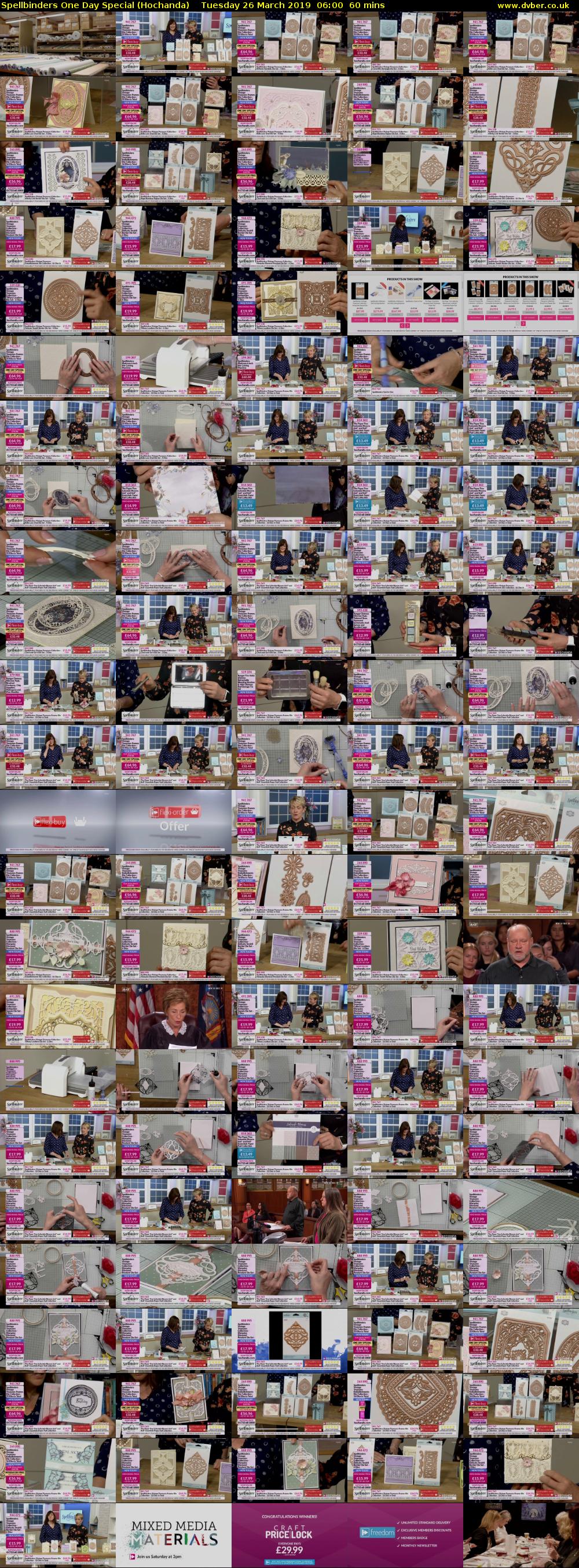 Spellbinders One Day Special (Hochanda) Tuesday 26 March 2019 06:00 - 07:00